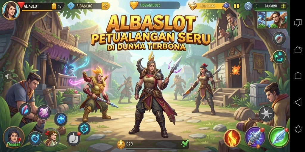 Tampilan gameplay ALBASLOT dengan dunia terbuka yang indah.