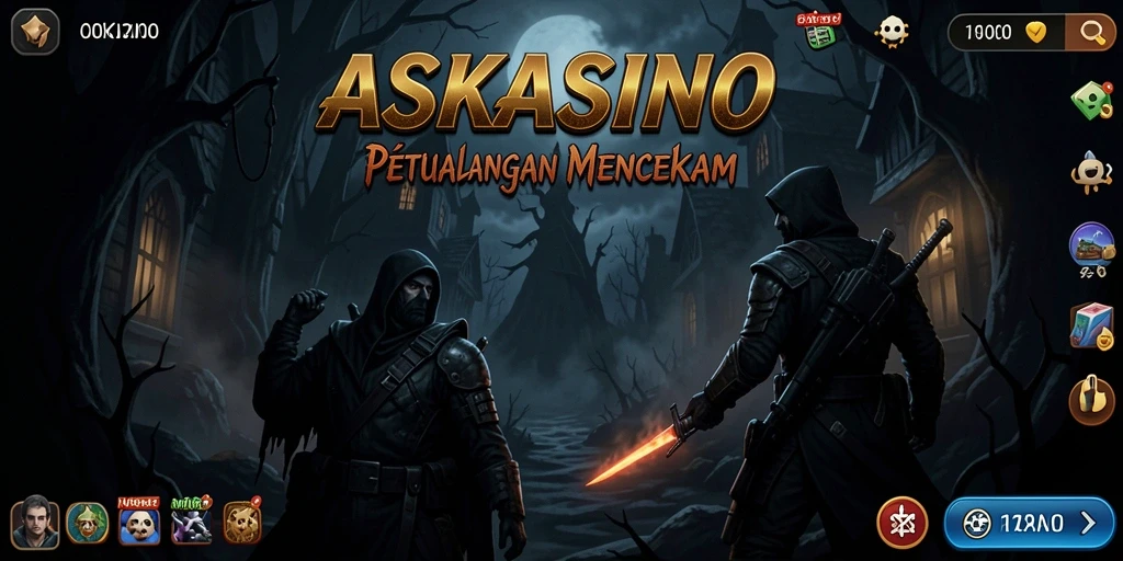 Tampilan grafis menakutkan dari gameplay ASKASINO.