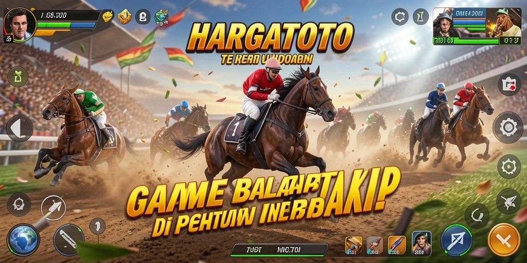 Menampilkan aksi balapan yang mendebarkan dalam HARGATOTO.