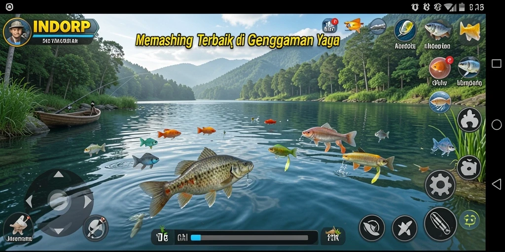 Gameplay memancing yang mendebarkan di INDORP.