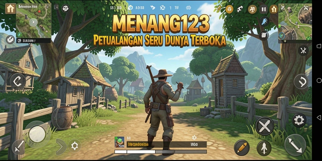 Tampilan gameplay seru yang menampilkan dunia terbuka MENANG123.