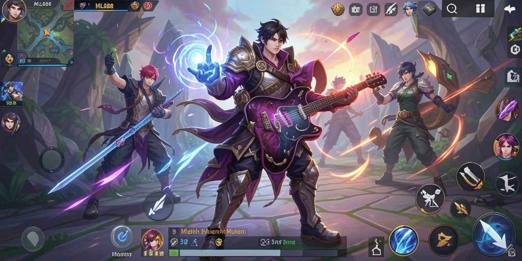 Tampilan menarik dari gameplay <strong>MLBB8</strong> dengan banyak lagu dan tantangan.