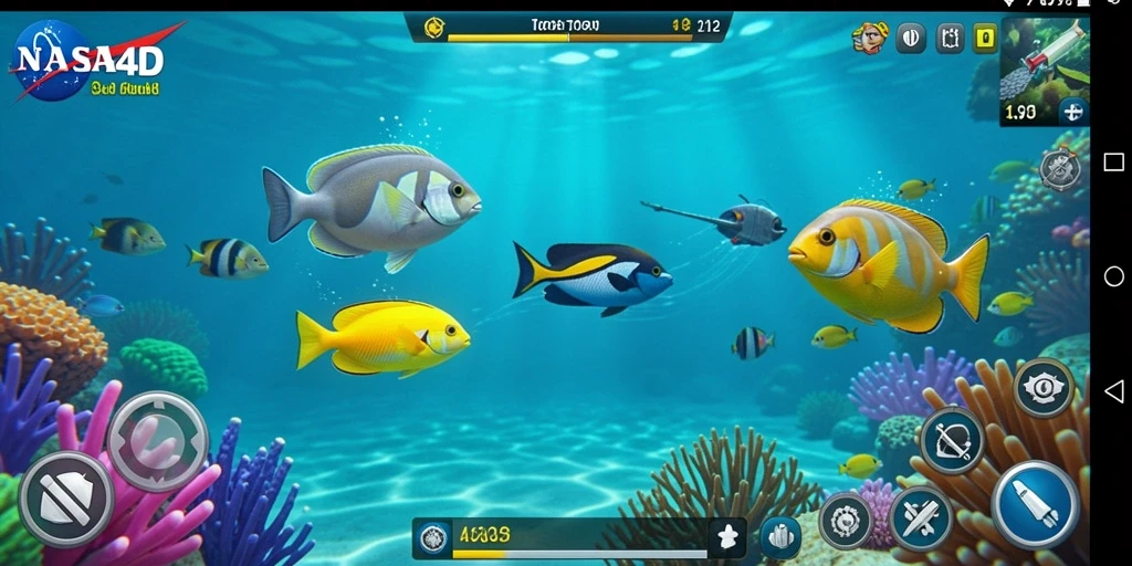 Tampilan gameplay <strong>NASA4D</strong> yang menampilkan serunya Tembak Ikan.
