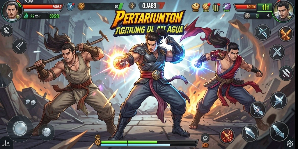 Screenshot OJA89 menampilkan aksi bertempur yang mendebarkan dan grafis memukau.