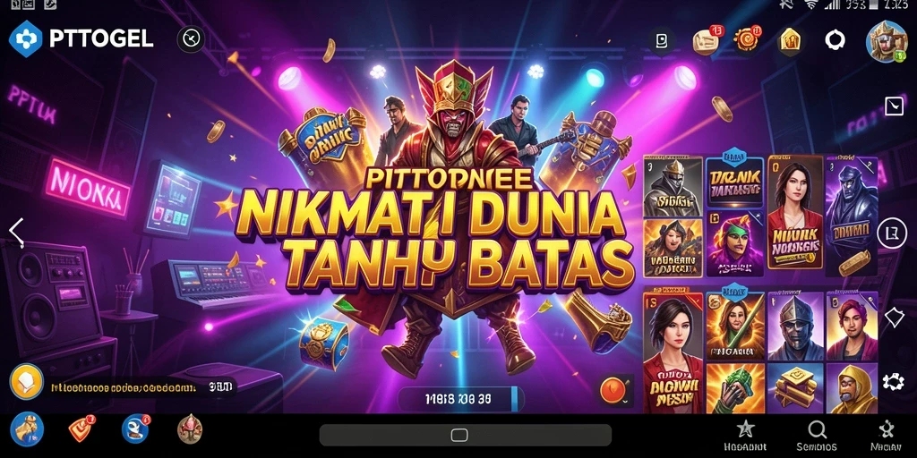 Screenshot PTTOGEL menampilkan pemain yang menikmati musik dan tantangan permainan.