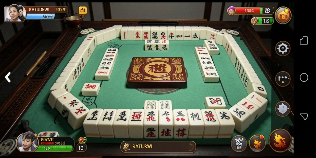 Screenshot gameplay Mahjong di RATUDEWI yang menarik dan penuh strategi.