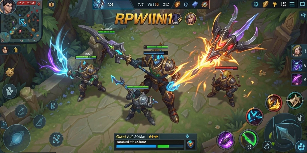 Screenshot dari gameplay RPWIN1 yang menegangkan dan dinamis.