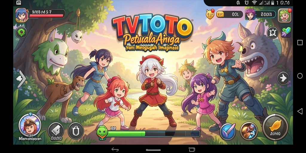 Tampilan gameplay anime yang menarik dan penuh warna.